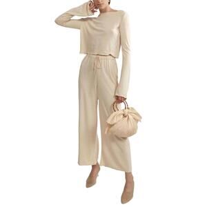 NEW WORN ora lounge top in natural